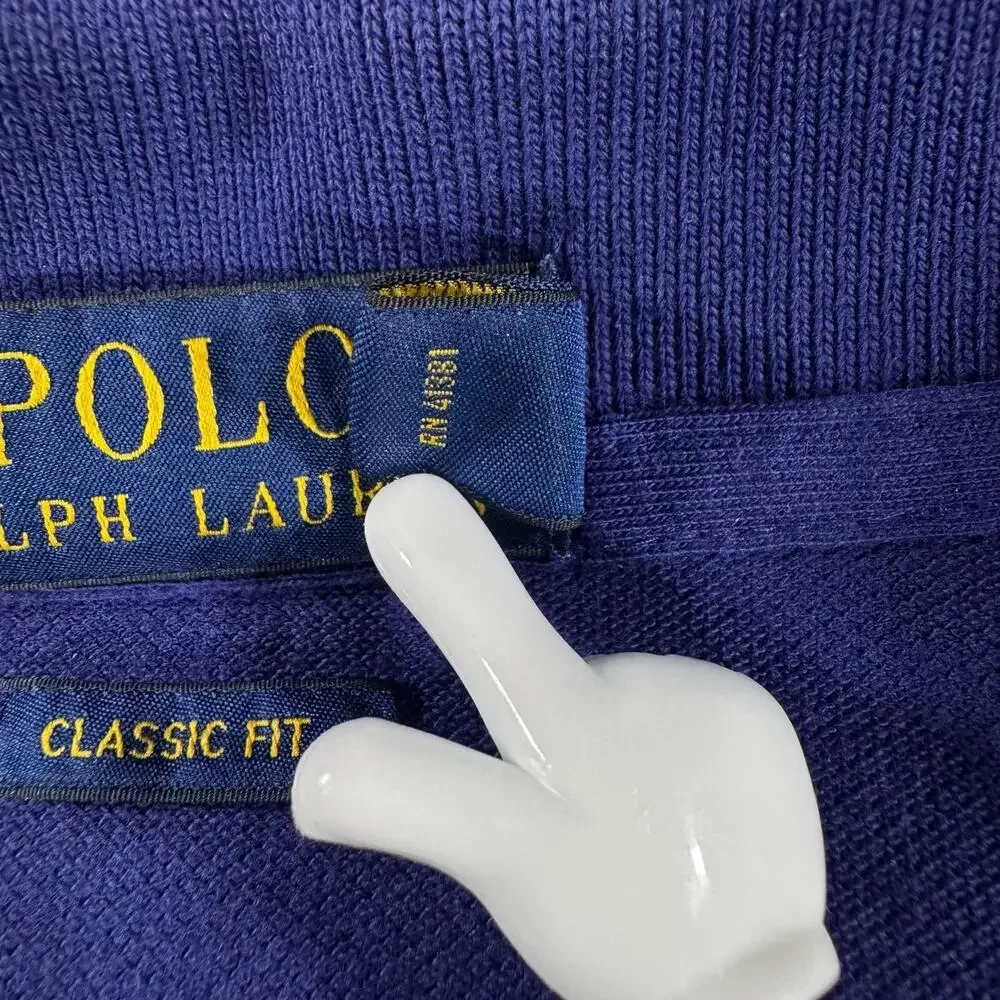 Polo Ralph Lauren Mens XL Polo Shirt Classic Fit Blue Short Sleeve Preppy